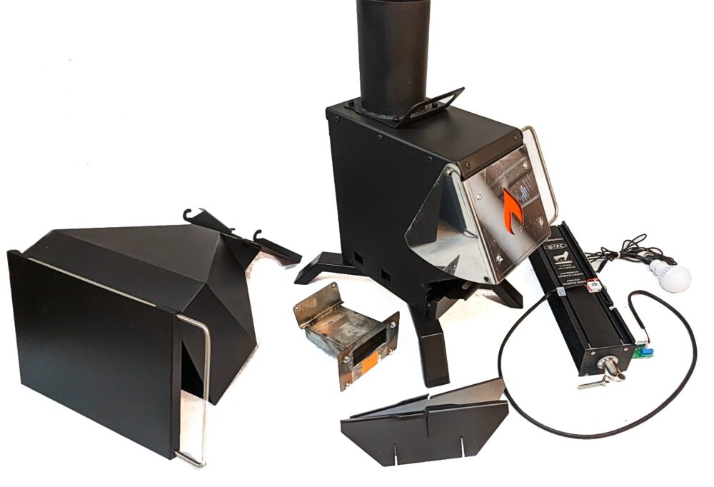 Thermo-Electric 50 BMG Gasification Rocket Stove - TEG 50BMG with Pellet Hopper image