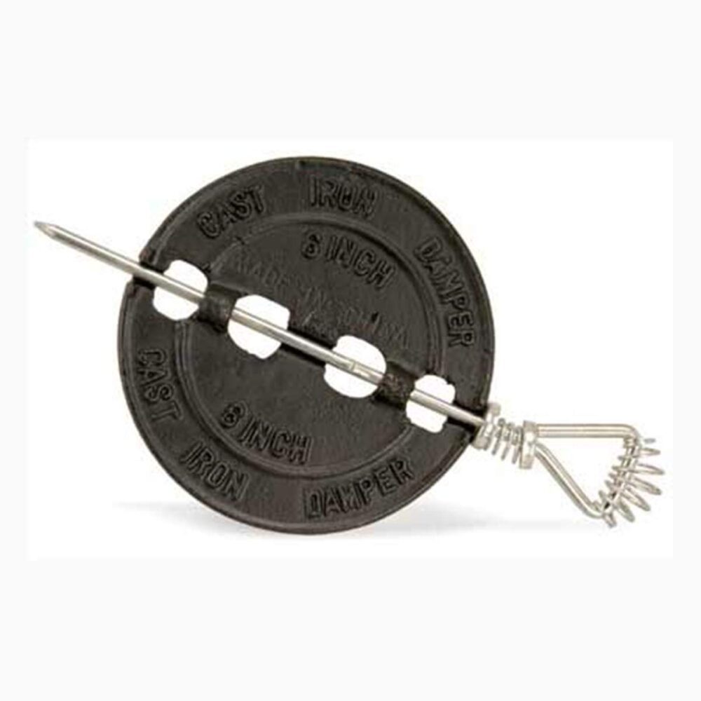 4 Inch Cast Iron Smoke Pipe Damper image 0