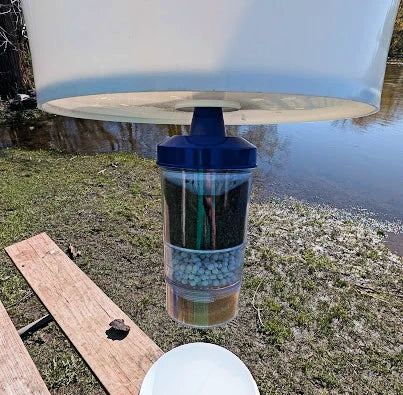 Gravity Well Nano Membrane Water Filter System for Fluoride and Radiation