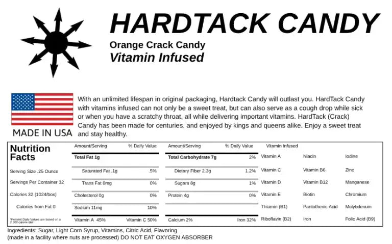 Warrior Fuel HardTack Candy Vitamin Infused
