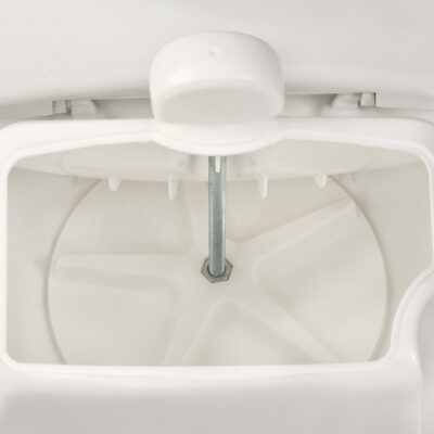 Poo-Pod water-less composting toilet spinner for coco coir