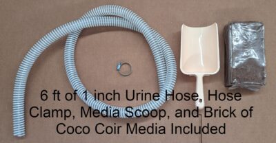PooPod urine hose hose clamp scoop coco coir
